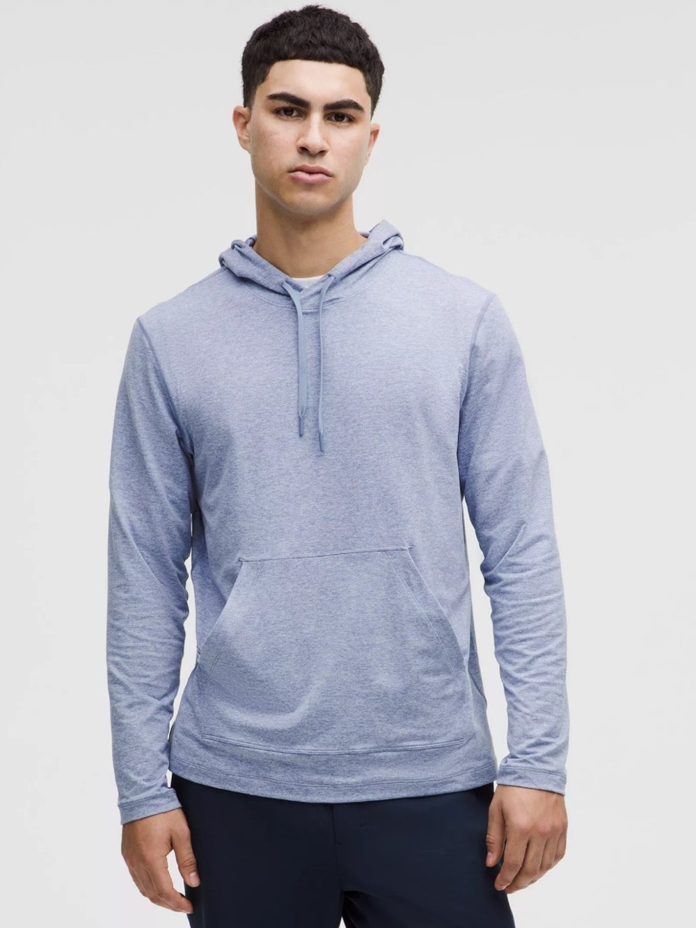lululemon athletica Soft Jersey Pullover Hoodie Light Blue Hooded Pullover M
